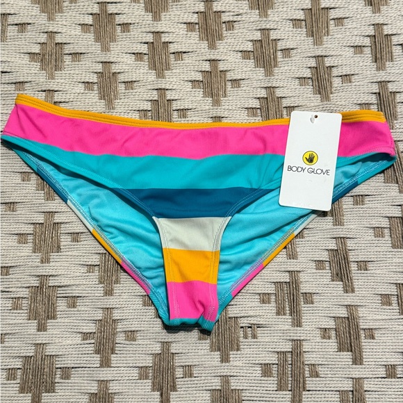 Body Glove Colorful Striped Bikini Bottom - Picture 1 of 3